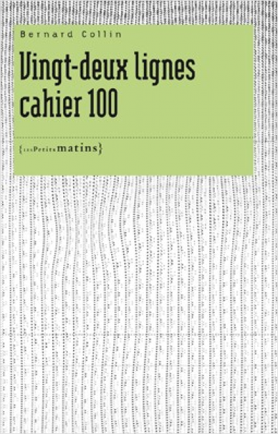 Vingt-deux lignes cahier 100