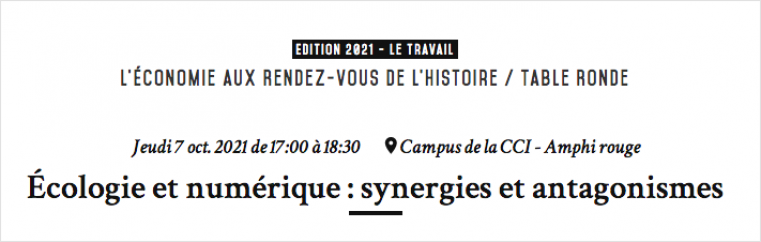 Conférence - Écologie et numérique : synergies et antagonismes