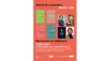 Rencontre autour de la collection « Mondes en transitions », pour penser le monde de demain !