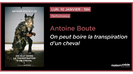 Antoine Boute à la Maison de la Poésie