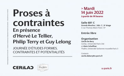 Séminaire « Formes, contraintes et potentialités » en présence de Guy Lelong