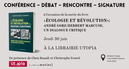 Clara Ruault et Christophe Fourel à la librairie Utopia