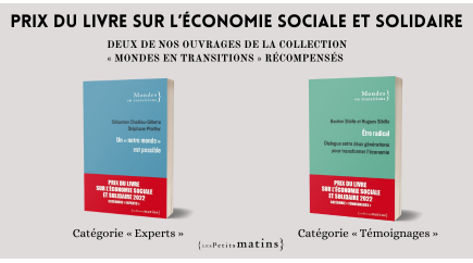 DEUX DE NOS OUVRAGES RÉCOMPENSÉS PAR LE PRIX DU LIVRE SUR L’ÉCONOMIE SOCIALE ET SOLIDAIRE