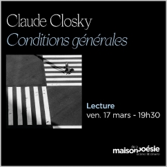 Claude Closky - Lecture à la Maison de la poésie