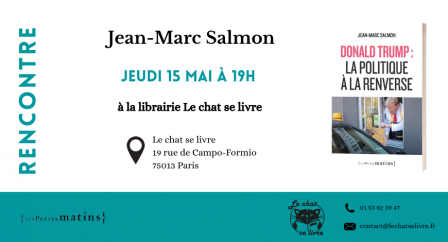 Jean-Marc Salmon à la librairie Le chat se livre