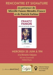 Rencontre avec Mireille Fanon-Mendès-France et Patrick Farbiaz à la librairie Calypso