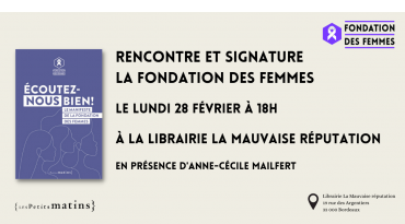 Rencontre et signature pour le nouvel ouvrage de la Fondation des femmes