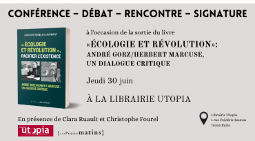 Clara Ruault et Christophe Fourel à la librairie Utopia