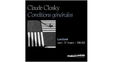 Claude Closky - Lecture à la Maison de la poésie